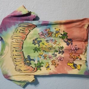 tie dye grateful dead band tee